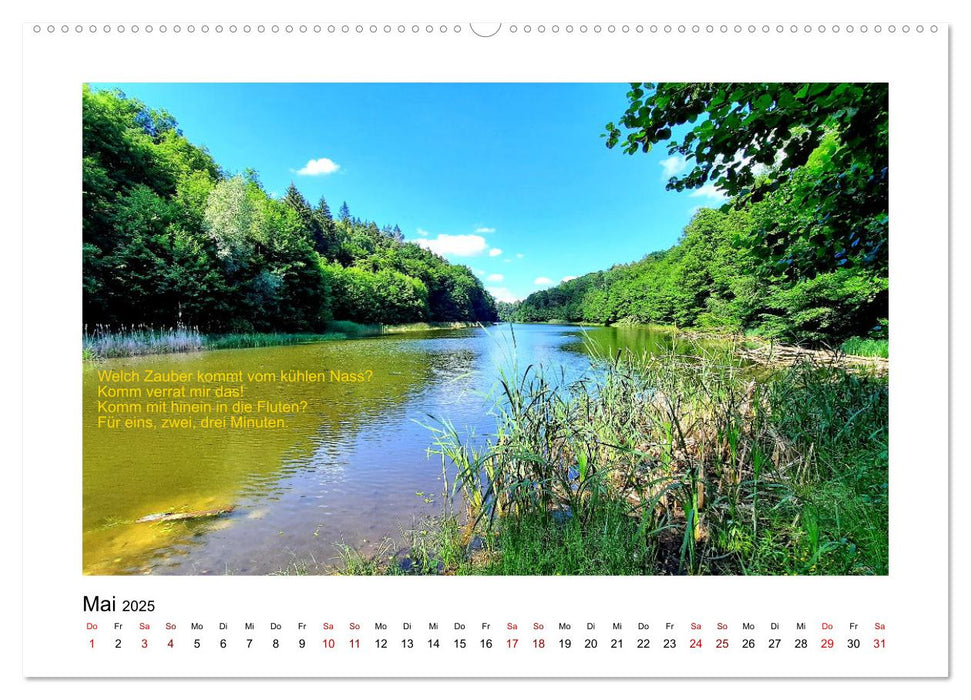 Lyrische Wasserwelt - Poesieflügel unterwegs in Brandenburg (CALVENDO Premium Wandkalender 2025)