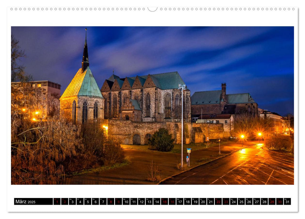 Magdeburg zur blauen Stunde (CALVENDO Premium Wandkalender 2025)