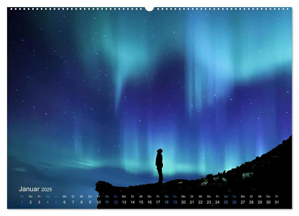 Magische Polarlichter der Erde (CALVENDO Premium Wandkalender 2025)