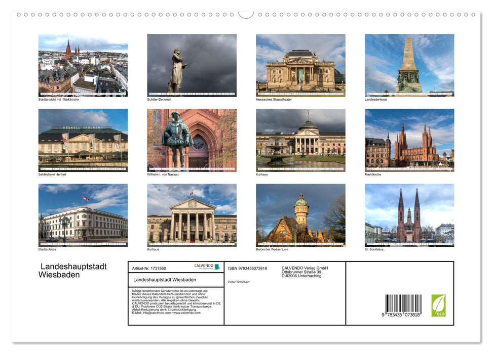 Landeshauptstadt Wiesbaden (CALVENDO Premium Wandkalender 2025)