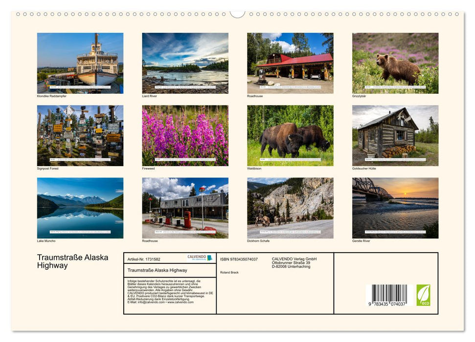 Traumstraße Alaska Highway (CALVENDO Premium Wandkalender 2025)