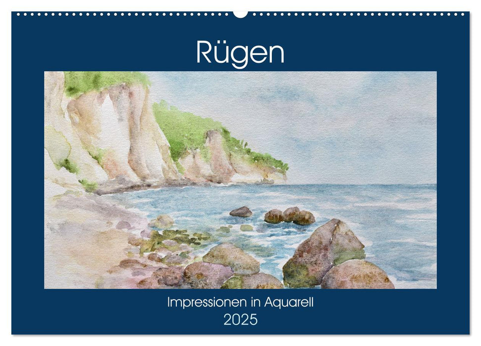 Rügen Impressionen in Aquarell (CALVENDO Wandkalender 2025)