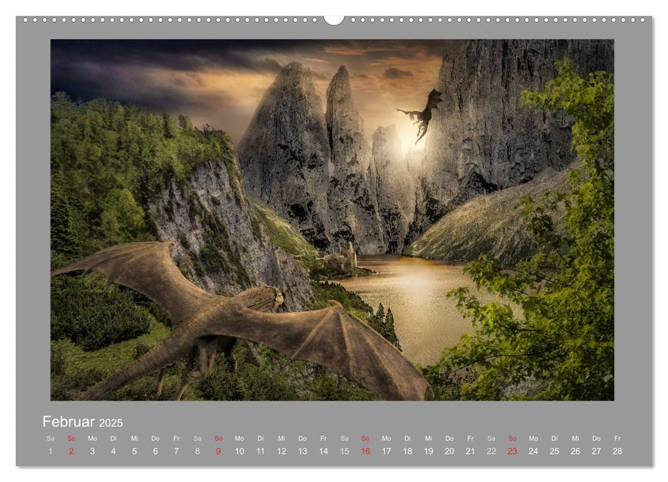 Land der Drachen (CALVENDO Premium Wandkalender 2025)