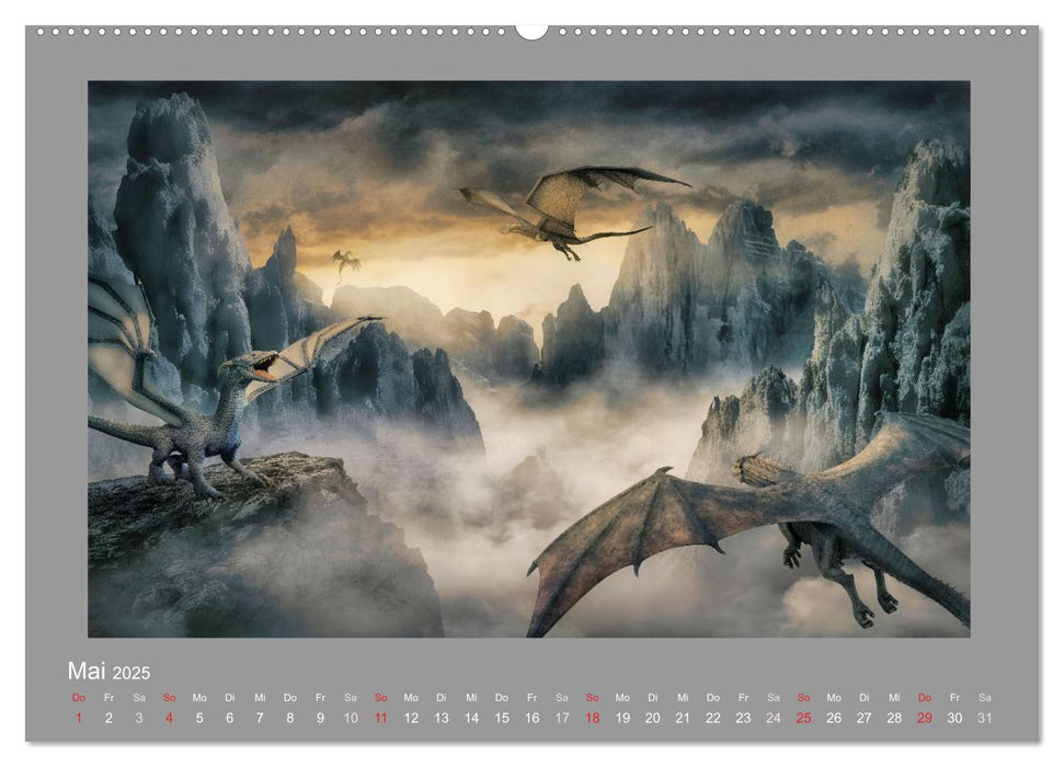 Land der Drachen (CALVENDO Premium Wandkalender 2025)