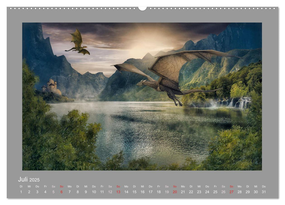 Land der Drachen (CALVENDO Premium Wandkalender 2025)