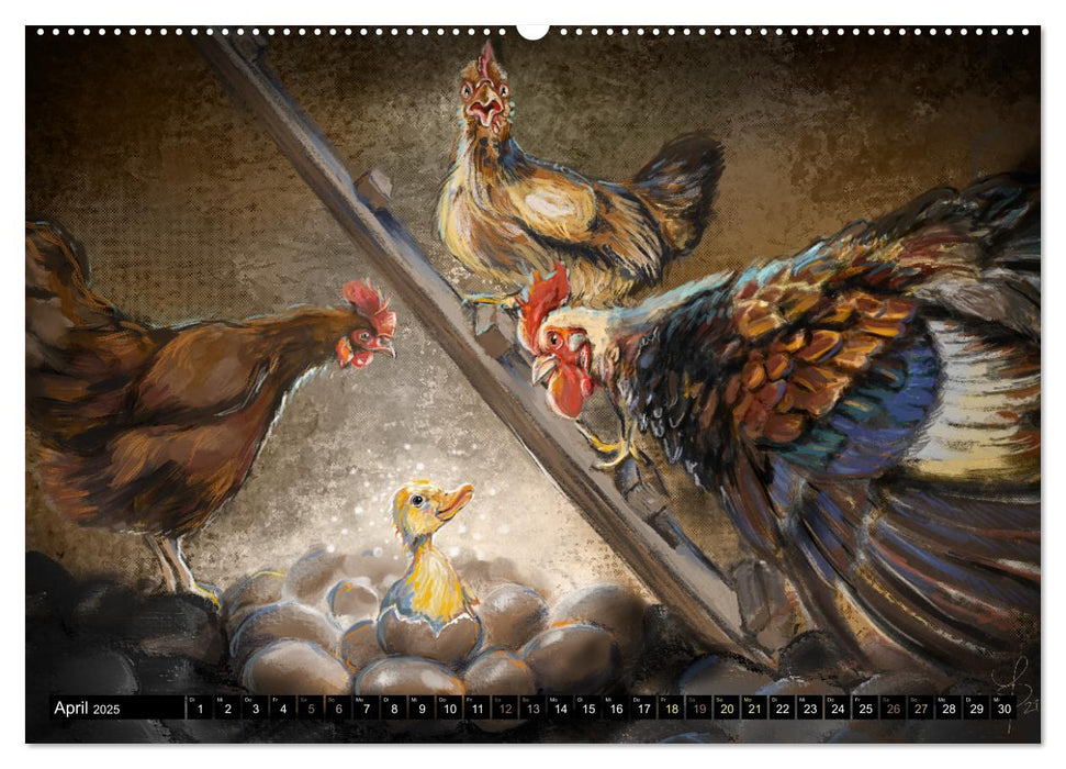 Tierfreunde (CALVENDO Premium Wandkalender 2025)