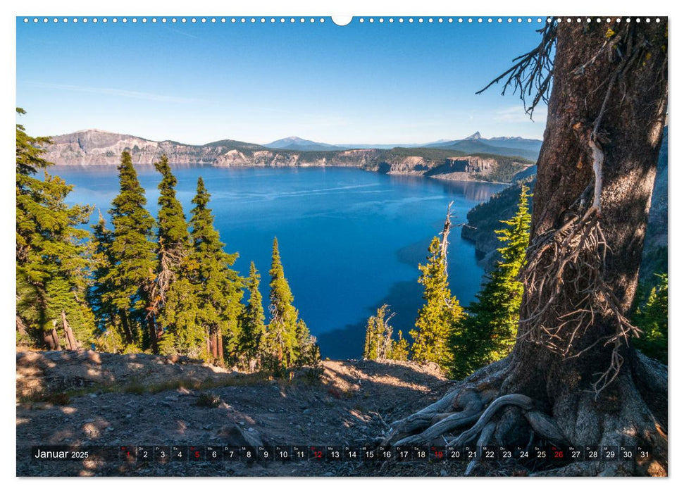 Crater Lake - Oregons blauer Vulkansee (CALVENDO Premium Wandkalender 2025)