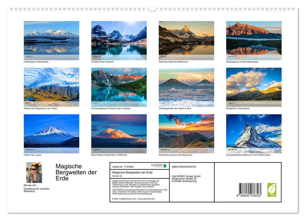 Magische Bergwelten der Erde (CALVENDO Premium Wandkalender 2025)