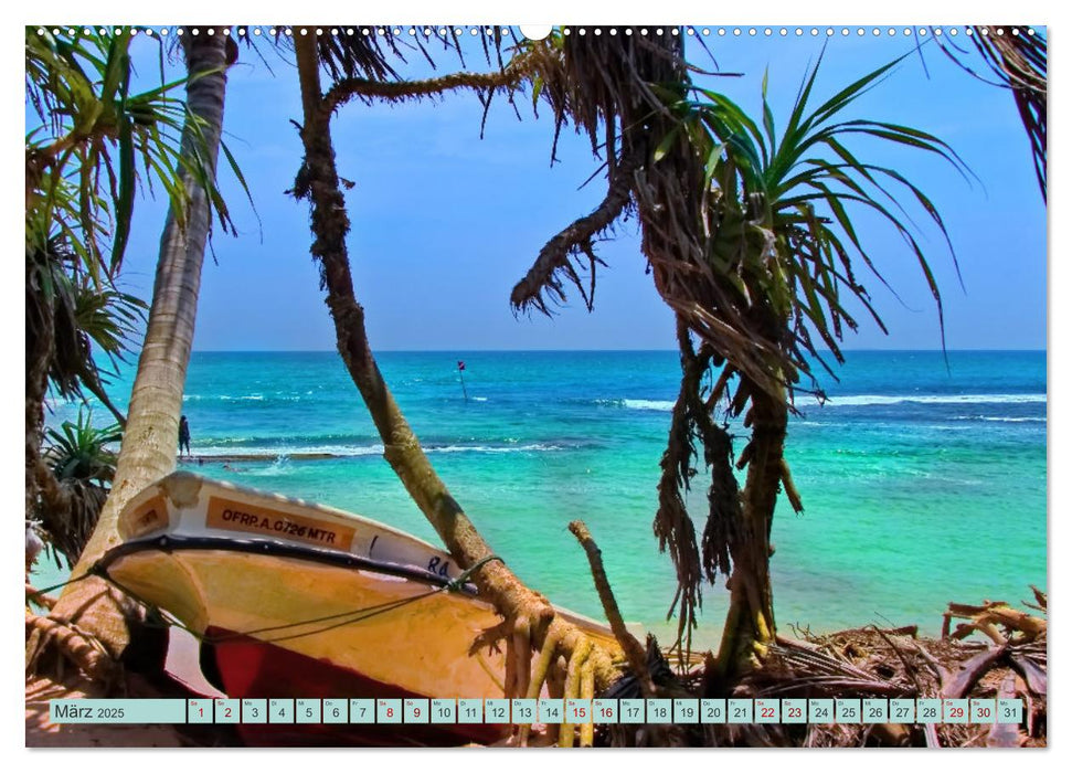 Sri Lanka, Palmen, Strand und Meer (CALVENDO Wandkalender 2025)