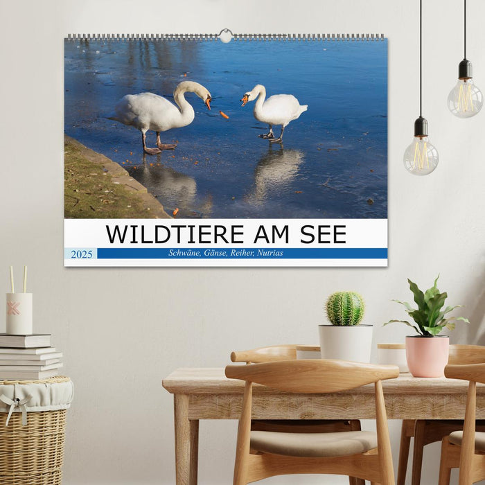 WILDTIERE AM SEE (CALVENDO Wandkalender 2025)