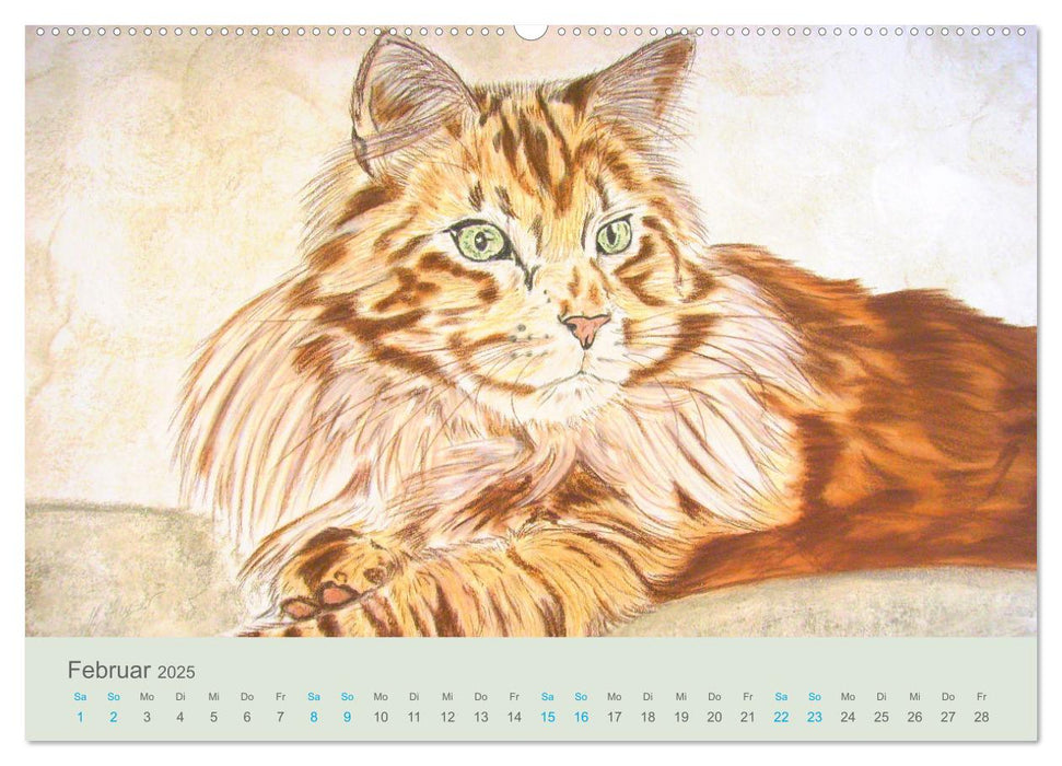 PortraiTierART KATZEN (CALVENDO Premium Wandkalender 2025)