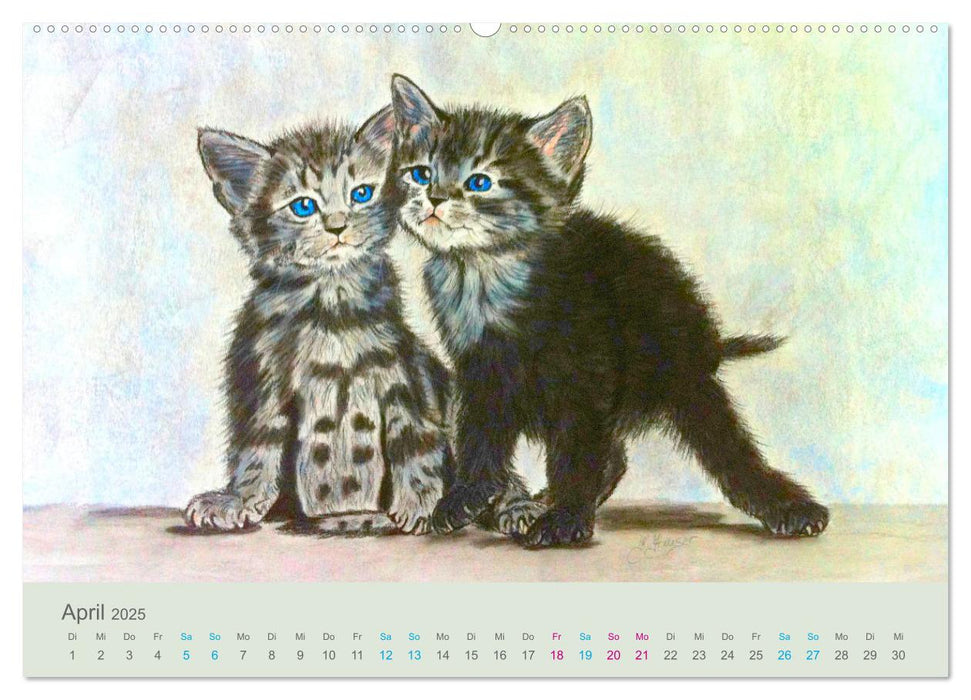 PortraiTierART KATZEN (CALVENDO Premium Wandkalender 2025)