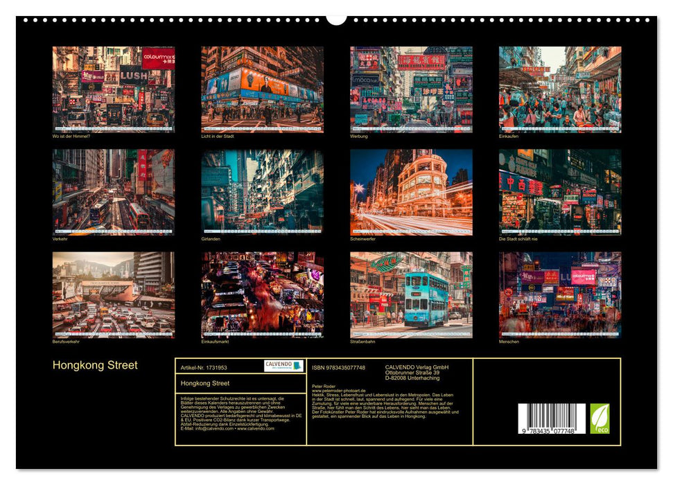 Hongkong Street (CALVENDO Premium Wandkalender 2025)