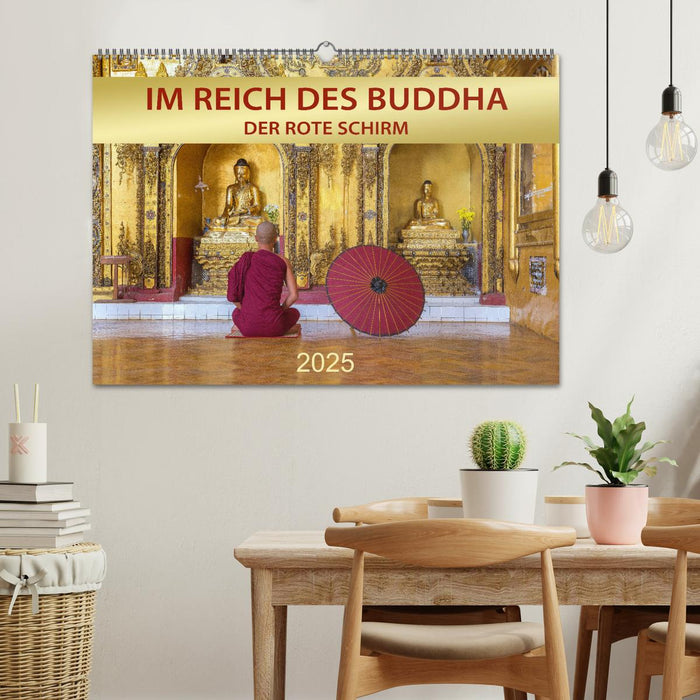 IM REICH DES BUDDHA - DER ROTE SCHIRM (CALVENDO Wandkalender 2025)