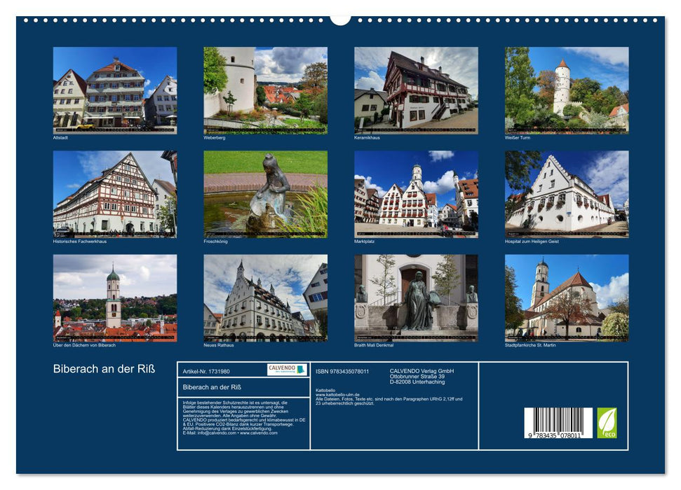 Biberach an der Riß (CALVENDO Premium Wandkalender 2025)