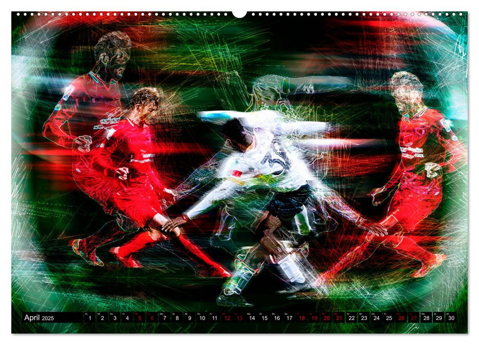 Fußball Power (CALVENDO Premium Wandkalender 2025)