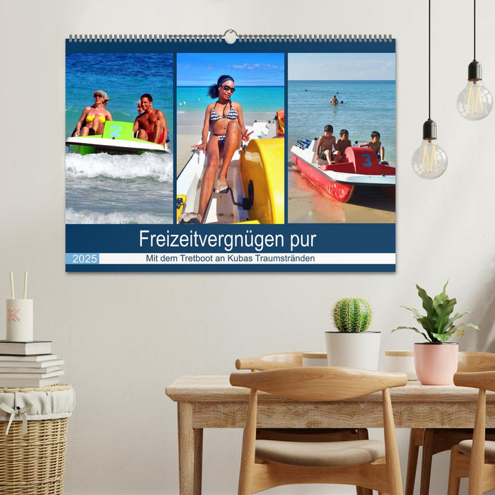 Freizeitvergnügen pur - Mit dem Tretboot an Kubas Traumstränden (CALVENDO Wandkalender 2025)