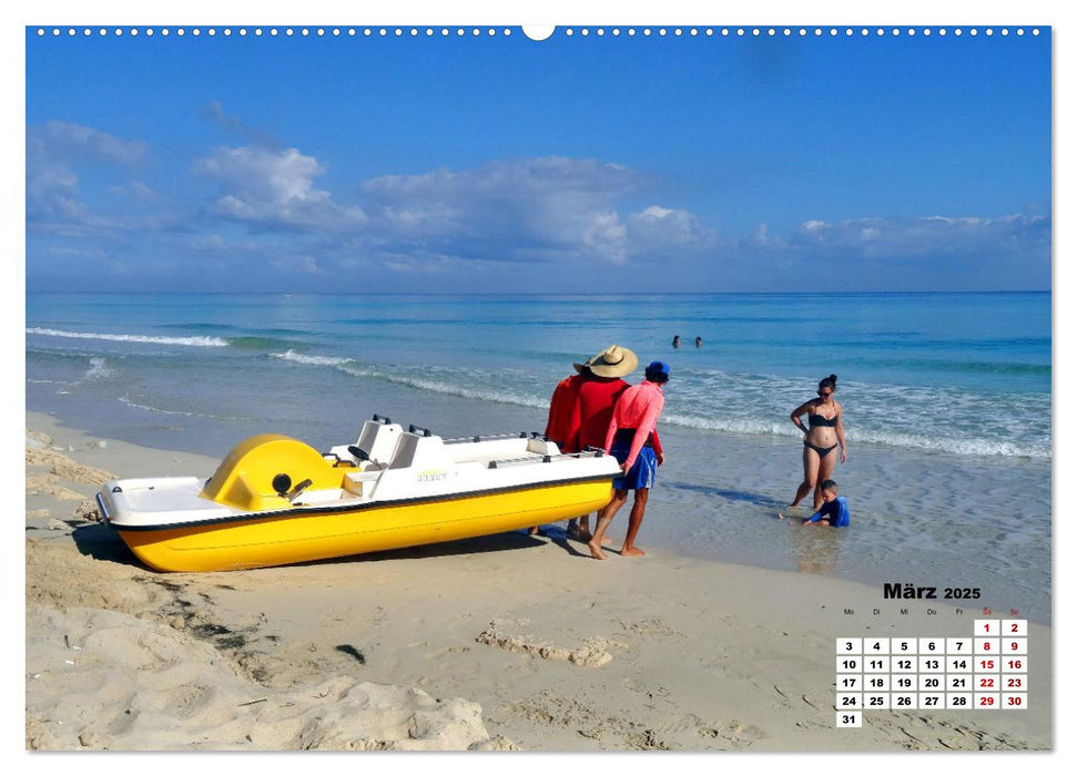 Freizeitvergnügen pur - Mit dem Tretboot an Kubas Traumstränden (CALVENDO Wandkalender 2025)