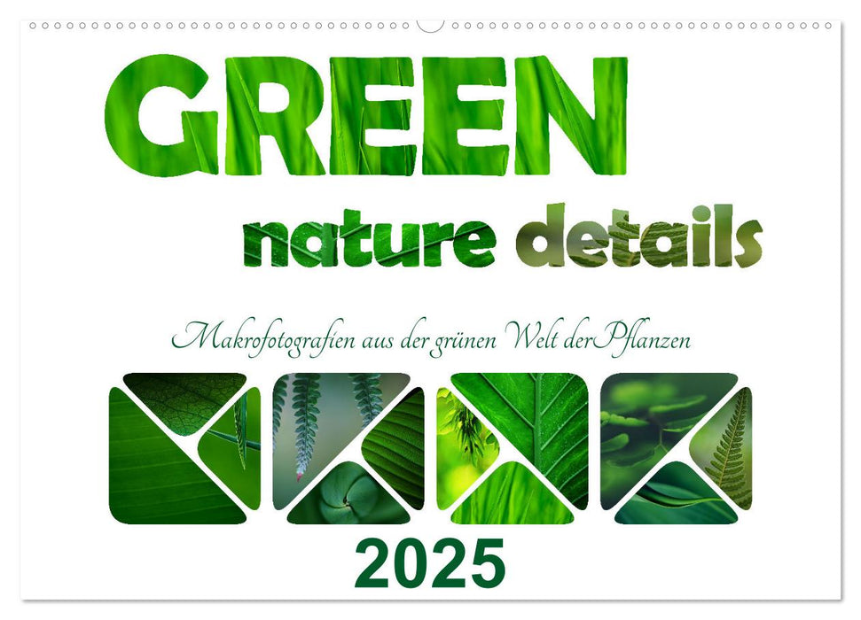 green nature details - Makrofotografien aus der grünen Welt der Pflanzen (CALVENDO Wandkalender 2025)