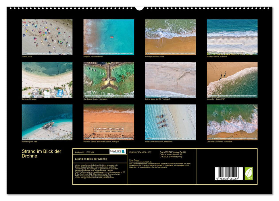 Strand im Blick der Drohne (CALVENDO Premium Wandkalender 2025)