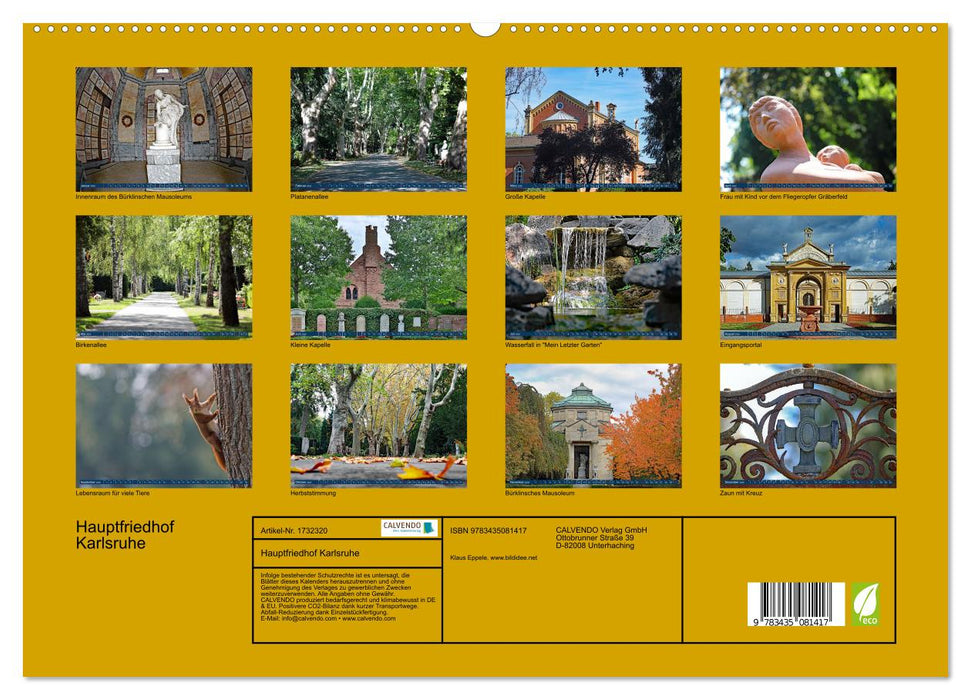 Hauptfriedhof Karlsruhe (CALVENDO Premium Wandkalender 2025)