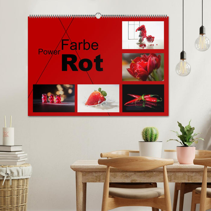 Powerfarbe Rot (CALVENDO Wandkalender 2025)