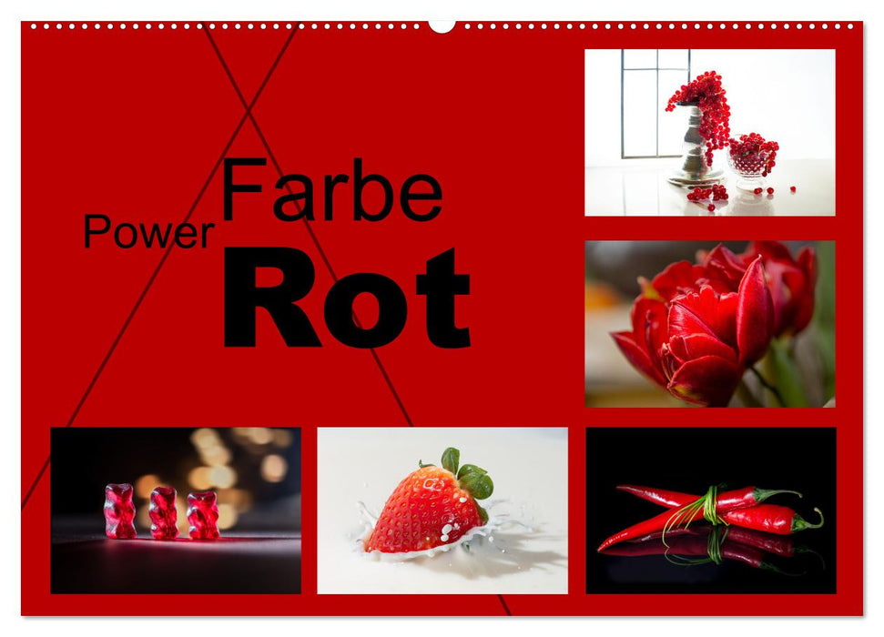 Powerfarbe Rot (CALVENDO Wandkalender 2025)