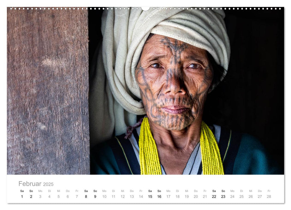 Gesichter mit Geschichten - Myanmar (CALVENDO Premium Wandkalender 2025)