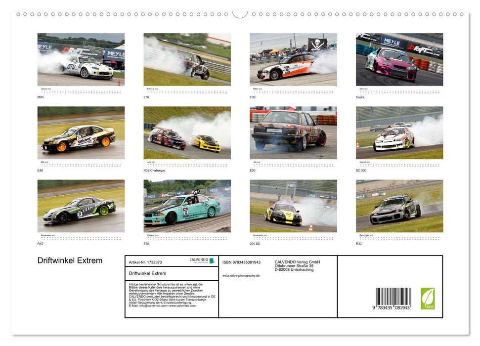 Driftwinkel Extrem (CALVENDO Premium Wandkalender 2025)