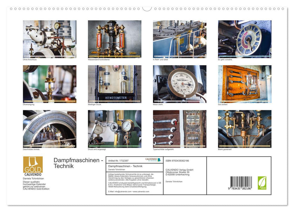 Dampfmaschinen - Technik (CALVENDO Premium Wandkalender 2025)