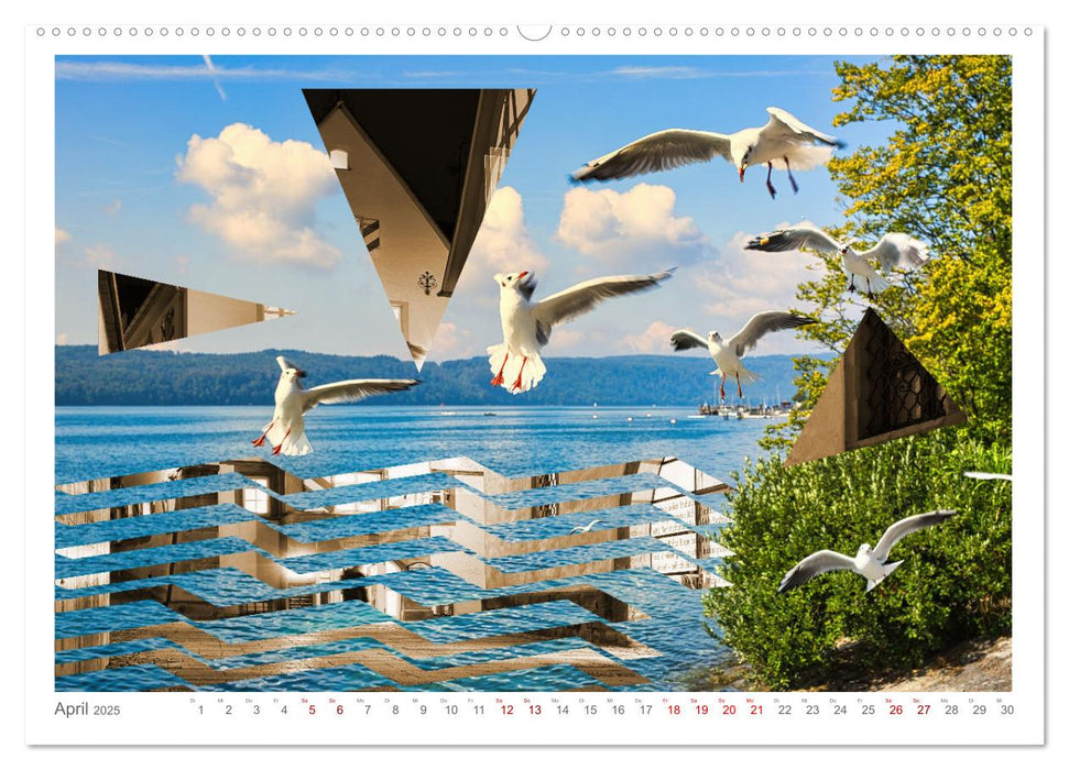 Überlingen am Bodensee - Fotografie + Geometrie (CALVENDO Premium Wandkalender 2025)