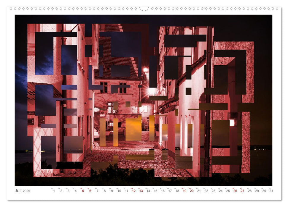 Überlingen am Bodensee - Fotografie + Geometrie (CALVENDO Premium Wandkalender 2025)