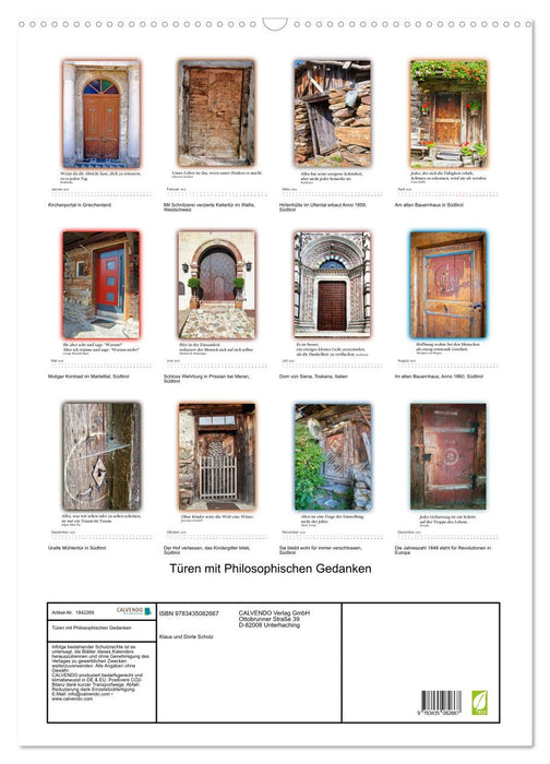 Türen mit Philosophischen Gedanken (CALVENDO Wandkalender 2025)