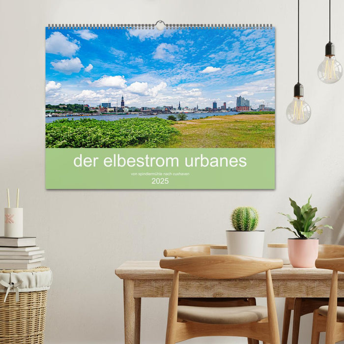 der elbestrom urbanes (CALVENDO Wandkalender 2025)