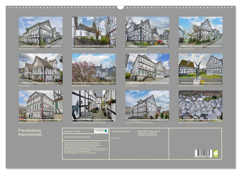 Freudenberg Impressionen (CALVENDO Wandkalender 2025)