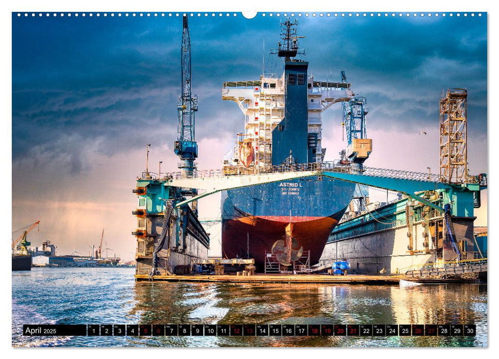 BREMERHAVEN Maritimes in der Seestadt (CALVENDO Premium Wandkalender 2025)