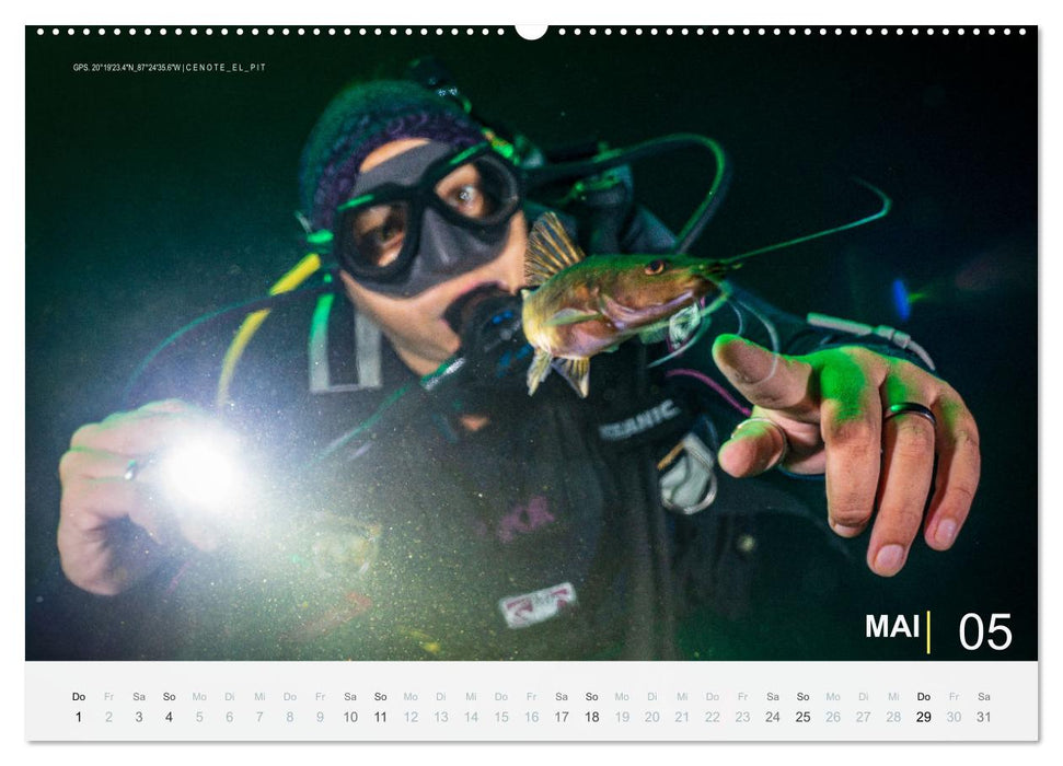 Cenoten Tauchen (CALVENDO Premium Wandkalender 2025)