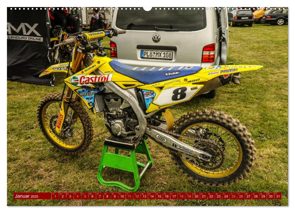 Dirtbikes - pure technique (CALVENDO Premium Wandkalender 2025)