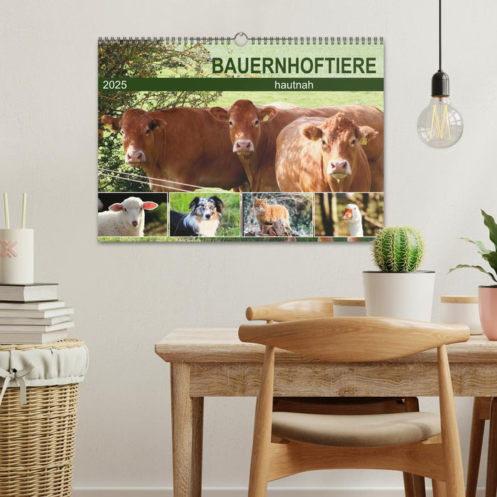 Bauernhoftiere hautnah (CALVENDO Wandkalender 2025)