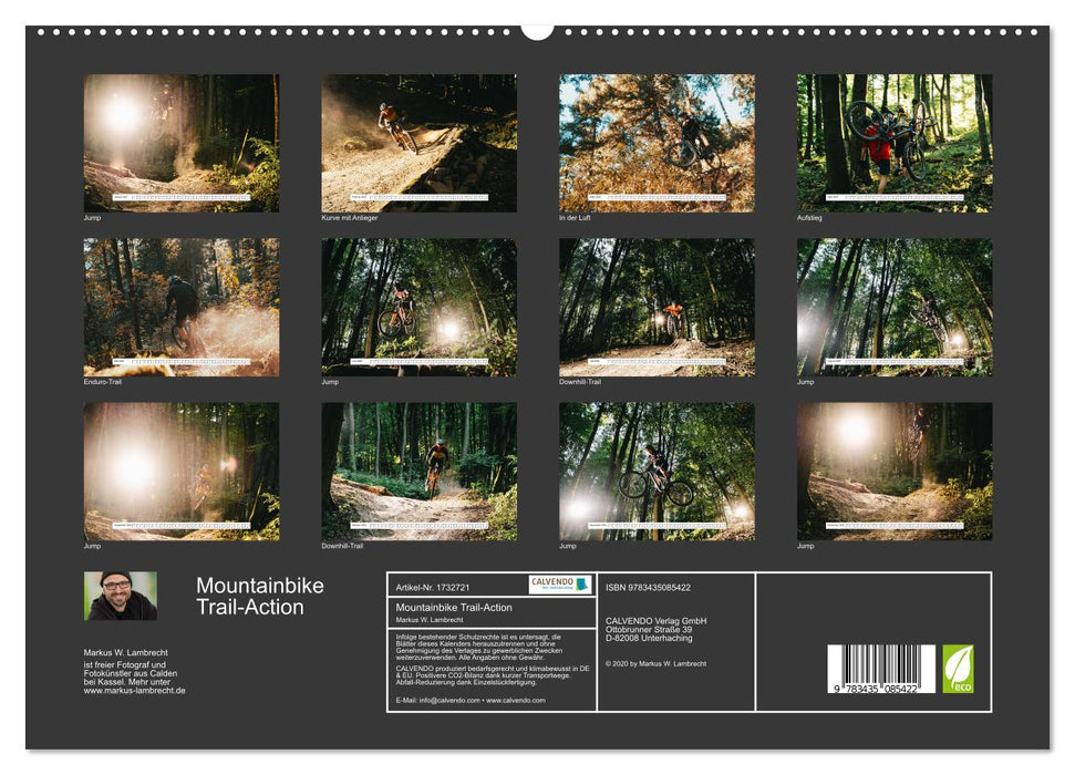 Mountainbike Trail-Action (CALVENDO Premium Wandkalender 2025)