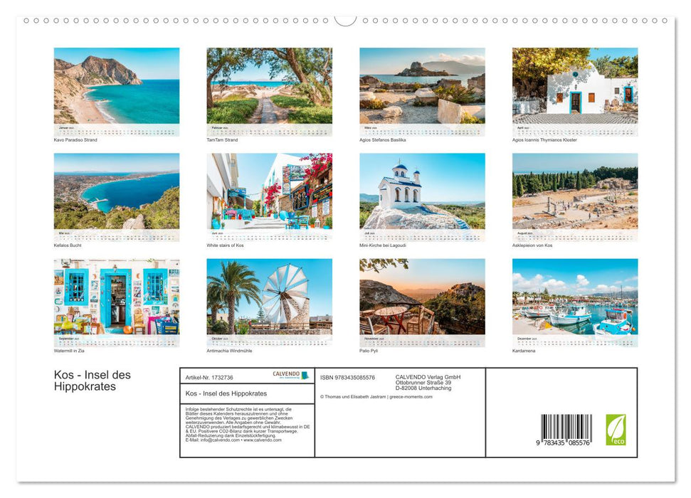 Kos - Insel des Hippokrates (CALVENDO Premium Wandkalender 2025)