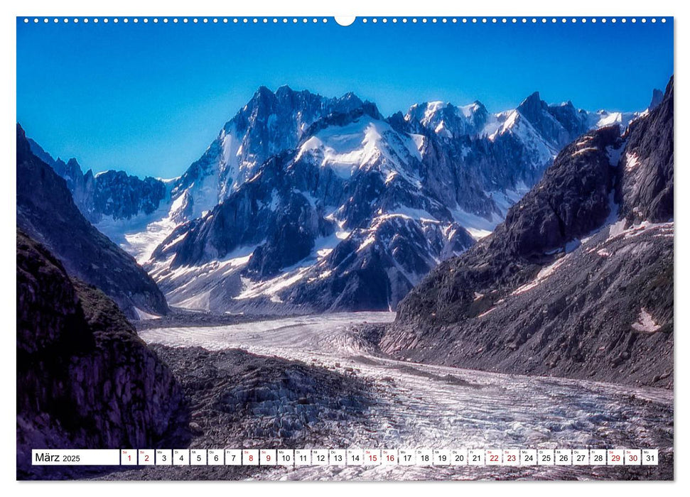 Mont-Blanc - Das Dach Europas (CALVENDO Premium Wandkalender 2025)