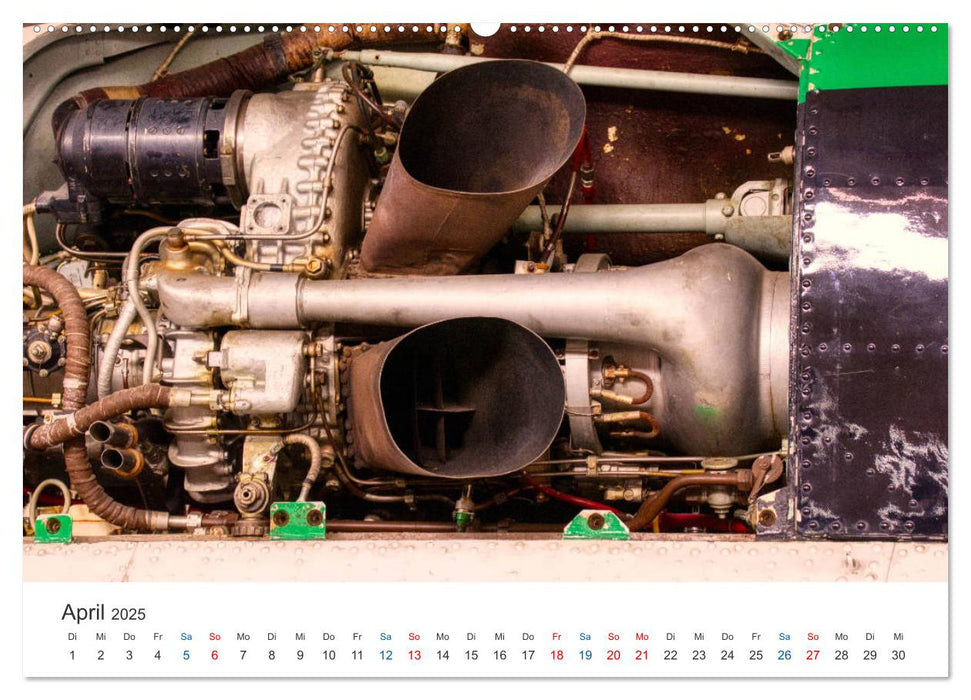 Flugzeugdetails - Faszinierende Einblicke in die Flugzeugtechnik (CALVENDO Premium Wandkalender 2025)