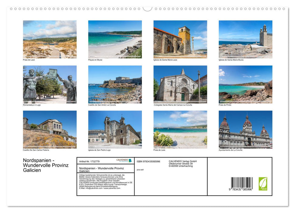 Nordspanien - Wundervolle Provinz Galicien (CALVENDO Premium Wandkalender 2025)