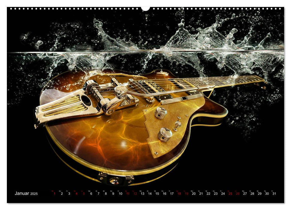 Gitarren im Wasser (CALVENDO Premium Wandkalender 2025)