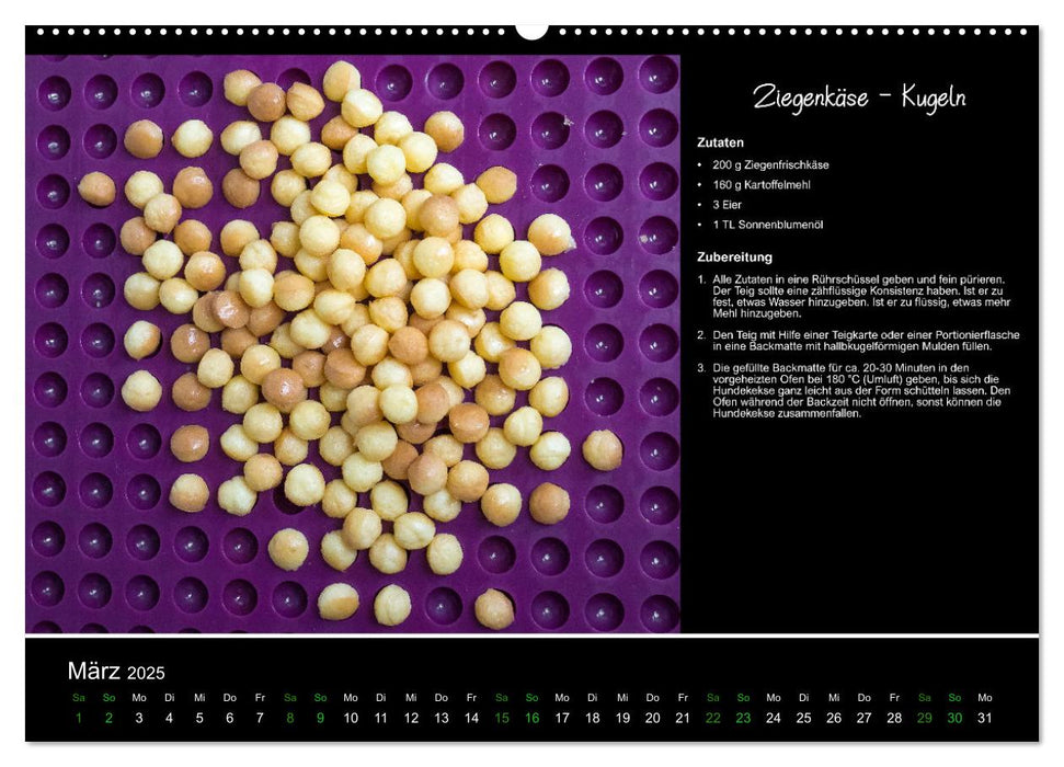 Hundekekse backen - Rezepte fürs ganze Jahr (CALVENDO Wandkalender 2025)