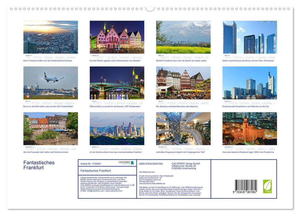 Fantastisches Frankfurt (CALVENDO Premium Wandkalender 2025)