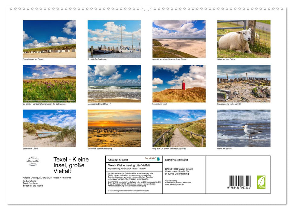 Texel - Kleine Insel, große Vielfalt (CALVENDO Premium Wandkalender 2025)