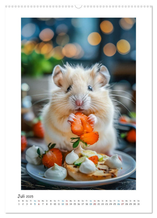 Lustige kleine Hamster (CALVENDO Premium Wandkalender 2025)