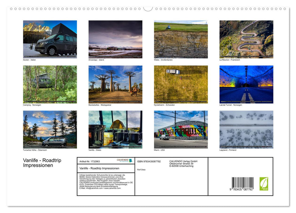 Vanlife - Roadtrip Impressionen (CALVENDO Premium Wandkalender 2025)